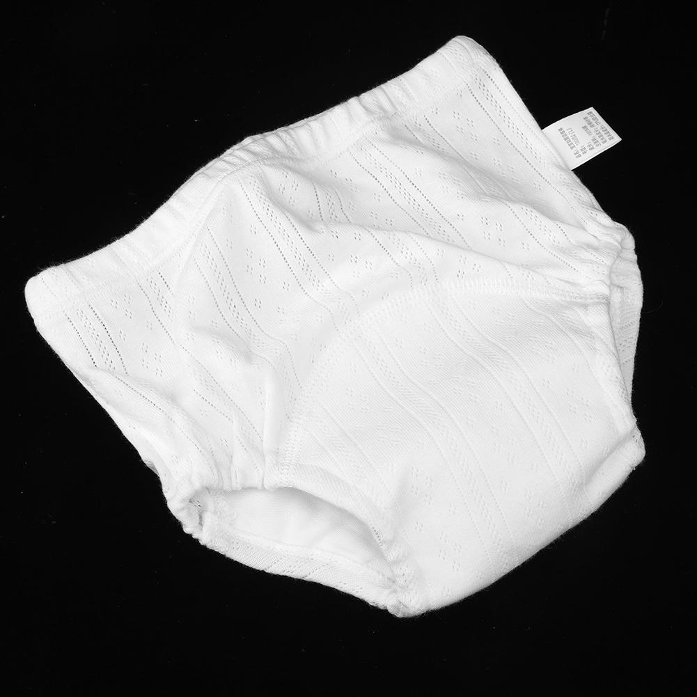 Potte treningsundertøy Vaskbare småbarn Bomull Treningsbukser Lekkasjesikre Bleiebukser(Hvit L)