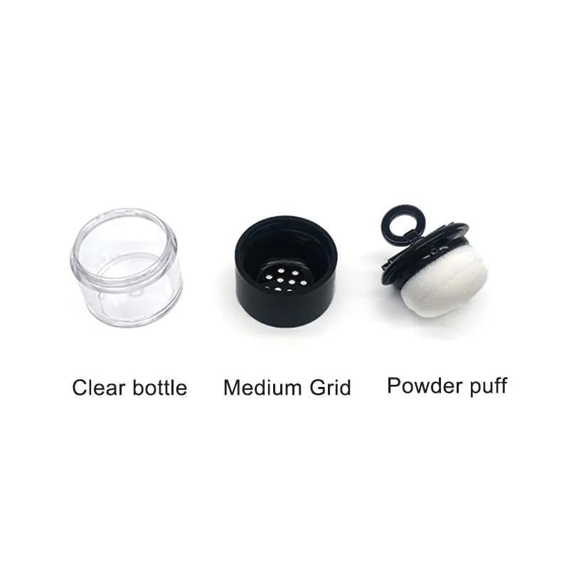 10 Gram Mushroom Head Loose Powder Empty Box Style Portable Pepper Loose Powder Box Divided Makeup Setting Powder Box Honey Powder Box with Puff