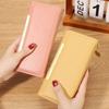 PU Leather Women Long Wallet Korean Style Folding Coin Purse Card Holder Zipper Large Capacity Ladies Clutch Phone Carteiras
