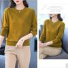 Fall Winter Women's Plus Size Sweater Long Sleeve Loose Crew Neck Knitwear Sweater Rhinestone Pullover Knit Top Stretch Jumper