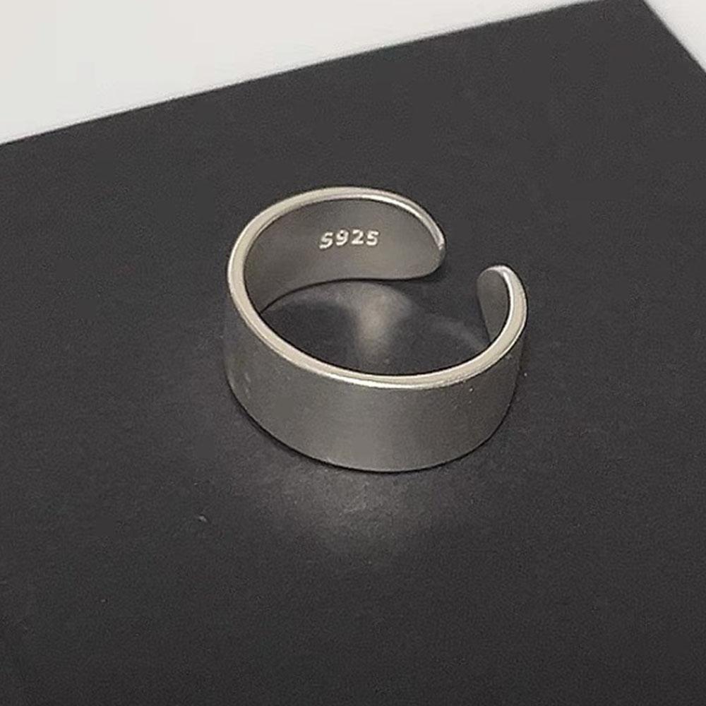 

BF CLUB 925 Sterling Silver Rings For Women Open Minimalist Retro Interware Ring Creative Anillos Bague Fine Jewelry resizable