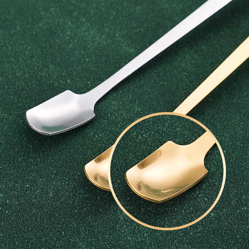 Pabei Stainless Steel Long Handle Square Head Spoon Set