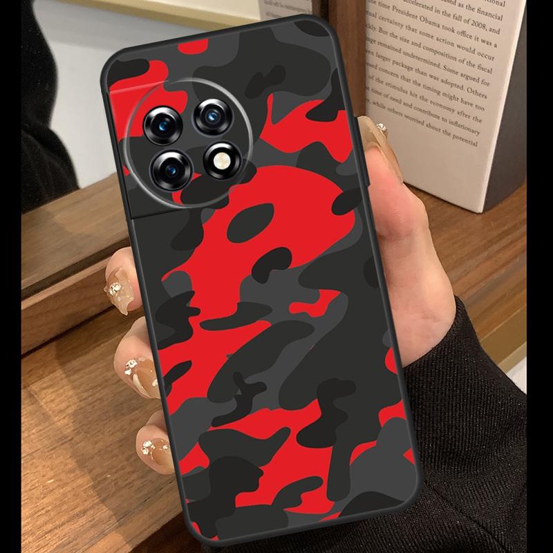 Camouflage Army Case For OnePlus 15R 13R 13T 12R 15 13 12 11 10 Pro 10T Nord CE 3 4 Lite N20 N30 Nord 5 Cover
