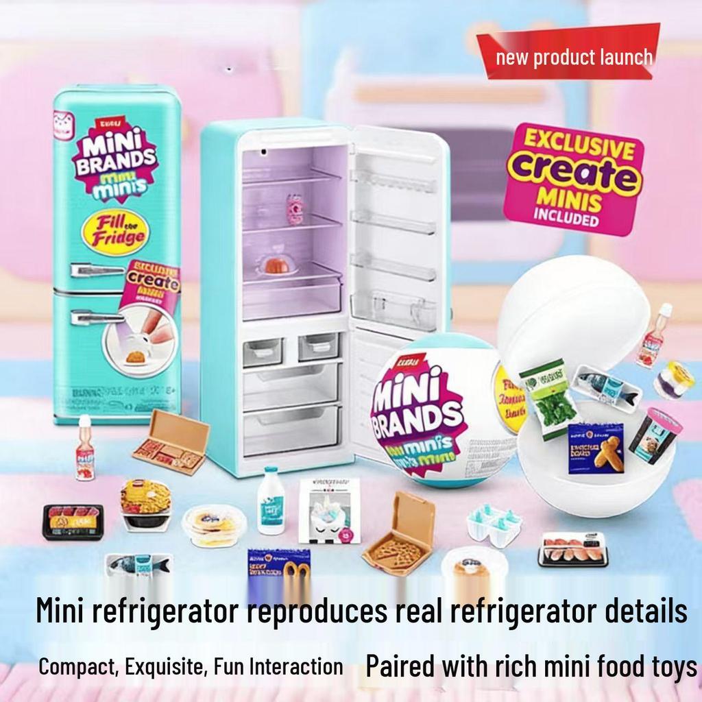 Mini Brand Refrigerator Toy Set: Trendy Role-Playing Children's Stuffed Toy
