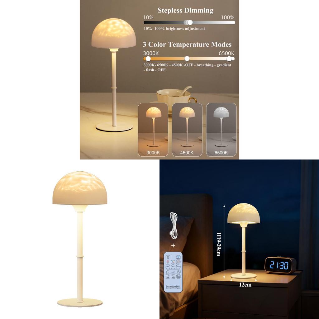 Modern Minimalist Led Bedside Lamp With Remote Control For Bedroom Ambient Lighting