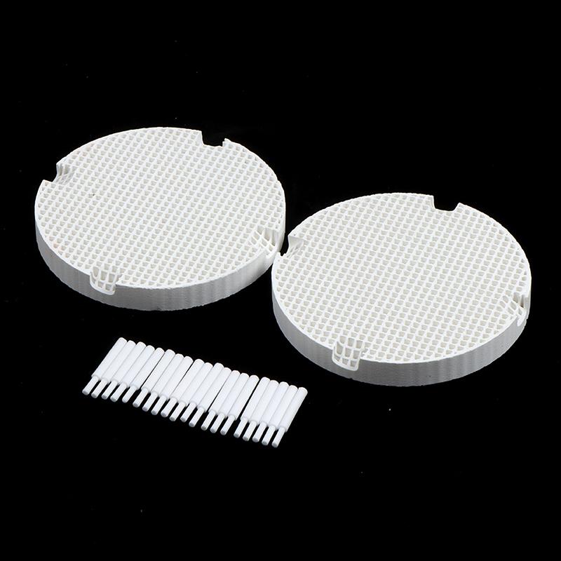 2Pcs Dental Lab Honeycomb Firing Trays With 20Pcs Zirconia Pins Pan Rack Circle