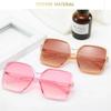 Women Sunglasses Square Oversized Eyewear Personalized Cat Eyes Colorful Sun Glasses Trend Eyeglasses Uv400 Curtain for Woman