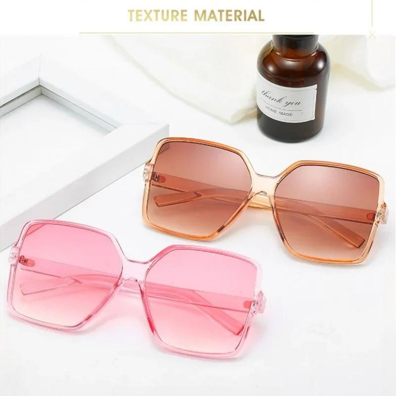 Women Sunglasses Square Oversized Eyewear Personalized Cat Eyes Colorful Sun Glasses Trend Eyeglasses Uv400 Curtain for Woman