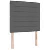 Box Spring Bed with Headboard Dark Grey 200 x 120 cm Fabric