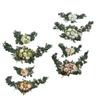 2pcs Artificial Wedding Arch Flowers Colorfast Exquisite Romantic Wedding Welcome Signs Floral Decor