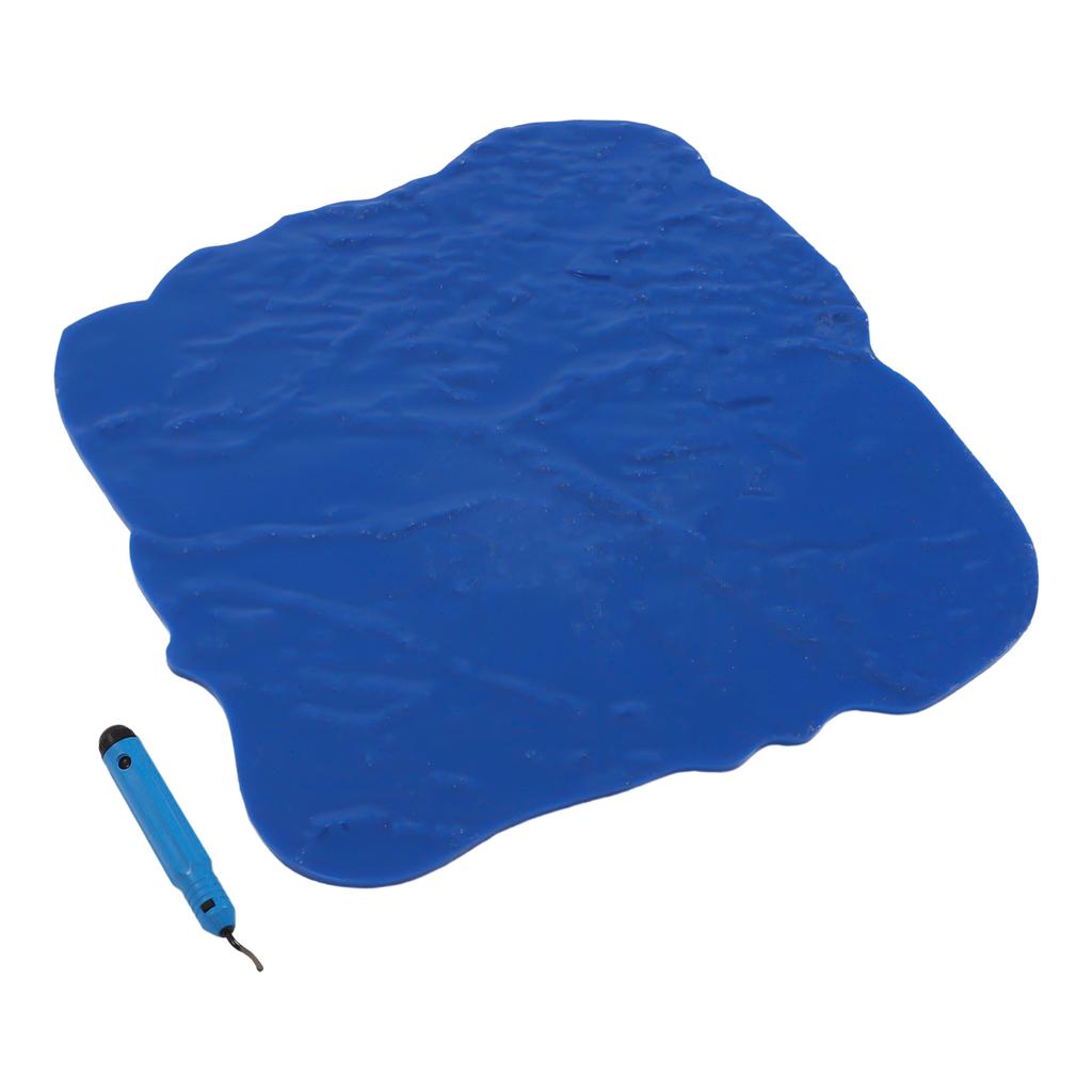 Reusable Concrete Printing Pad with Seamless PU Stone Texture, Durable and Flexible Pattern Compression Mold Suitable for DIY