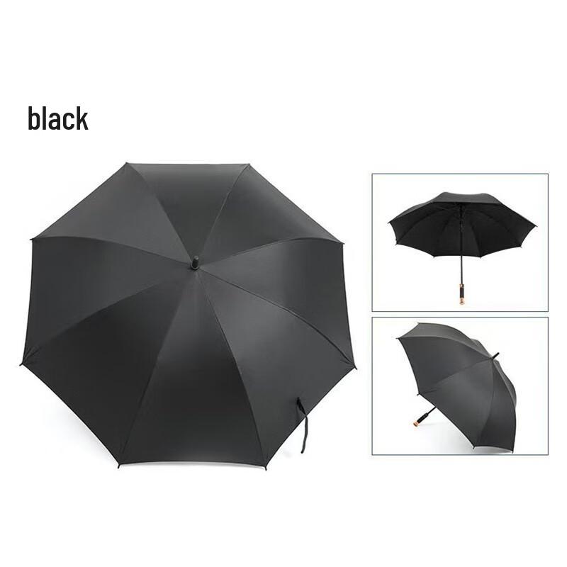 Jiepin Large Straight Umbrella with Rose Gold Handle