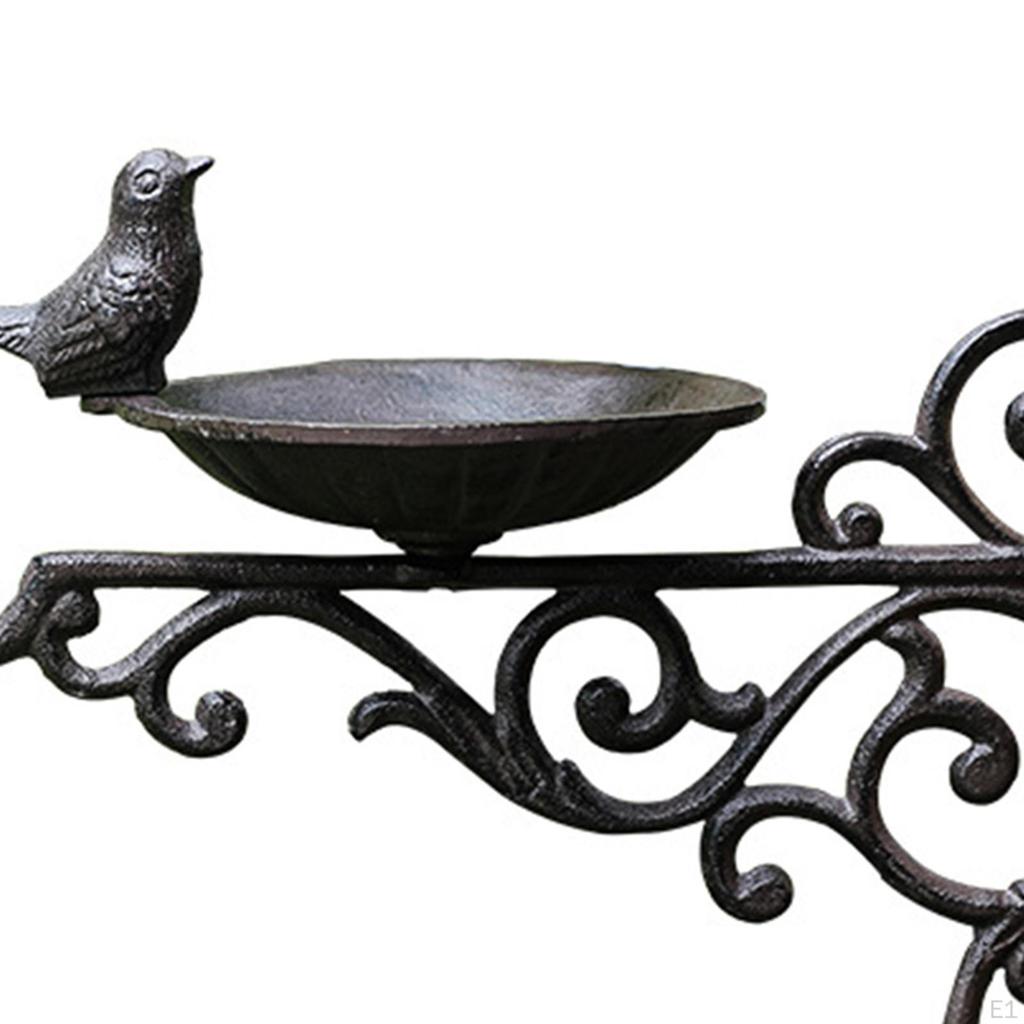 Wandmontierter Vogelbad Futterspender Futtertablett Robust Multifunktional Retro Design Kreatives Vogelbad