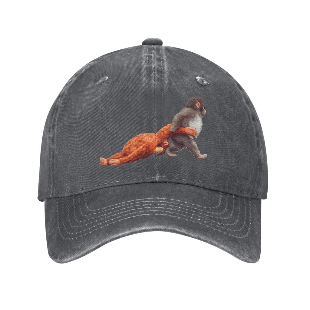 Baby Punch Monkey Baseball Caps Classic Distressed Washed  Snapback Hat for Unisex Women Outdoor Summer  Adjustable Fit Caps Hat