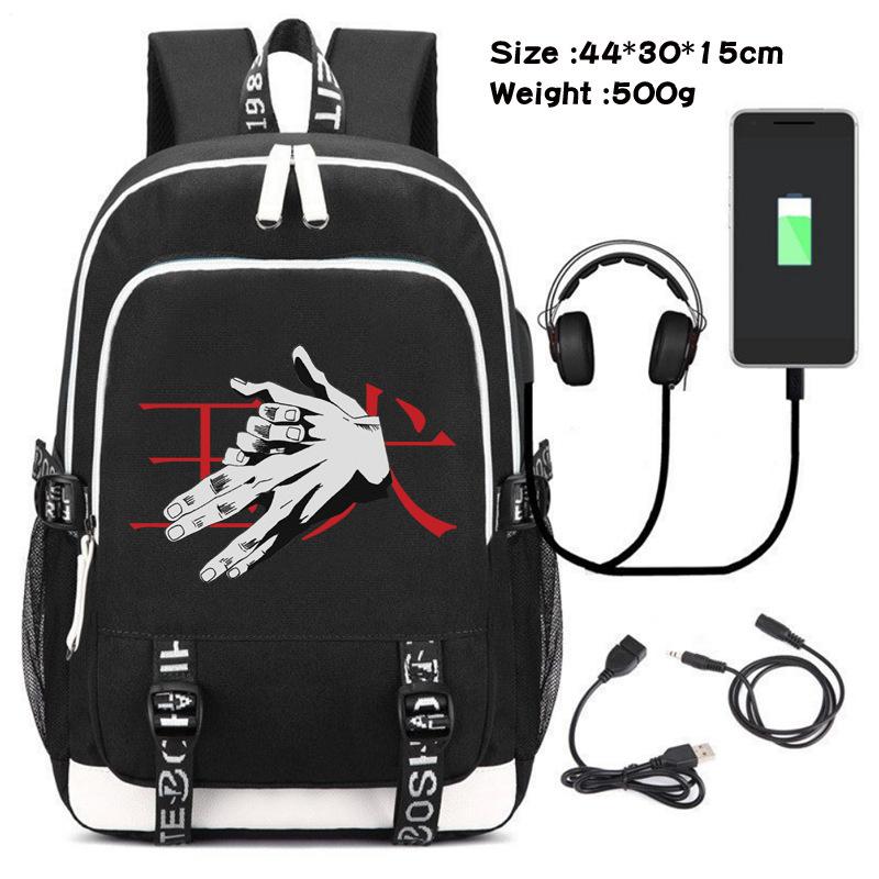 Spell Retreat Peripher bedruckter Rucksack USB-Lade-Rucksack Studenten-Schultasche Outdoor-Computertasche Reisetasche