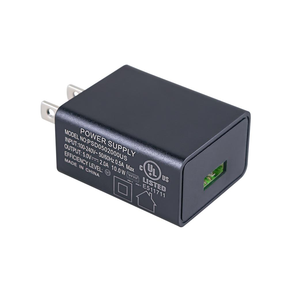 Certified  High Quality 5V2A 10W USB Wall Charger for All Mobile Phone Fast Charging Travel Charger Adapter ABS