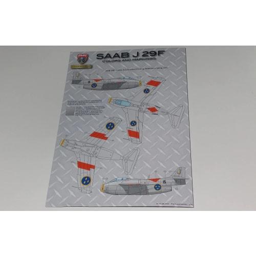 Pilot Replica 1/48 Saab J29F Fighter Plastic Model PLR48A002