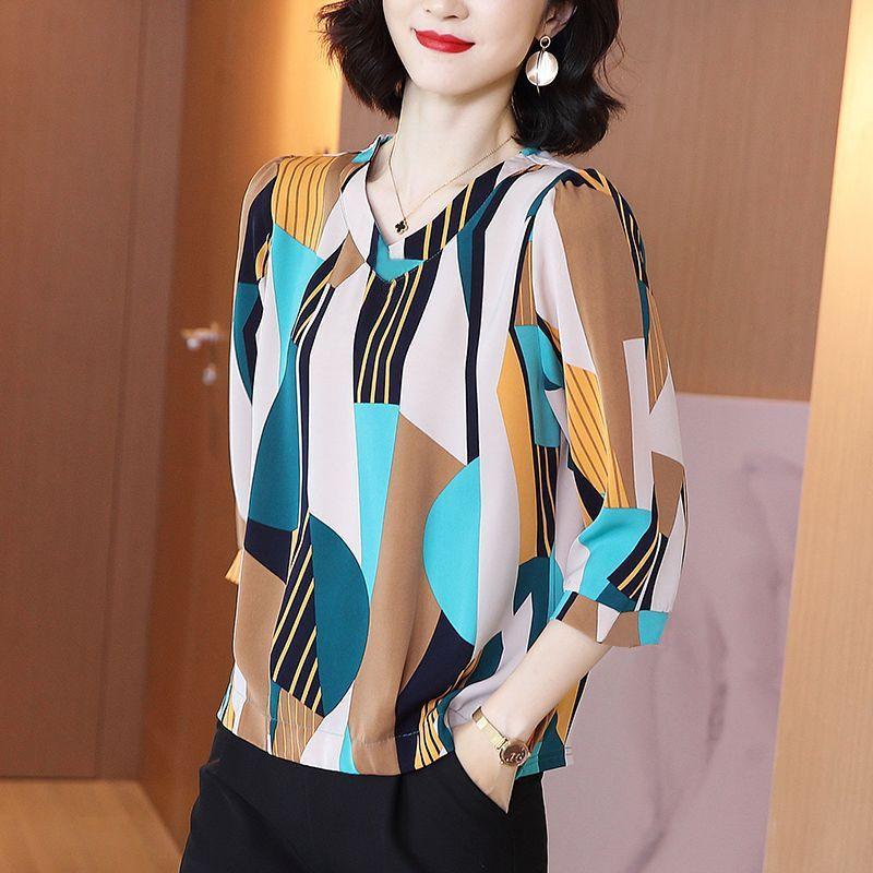 Summer New Women's Fashion Elegant Luxury Loose Chiffon Shirt