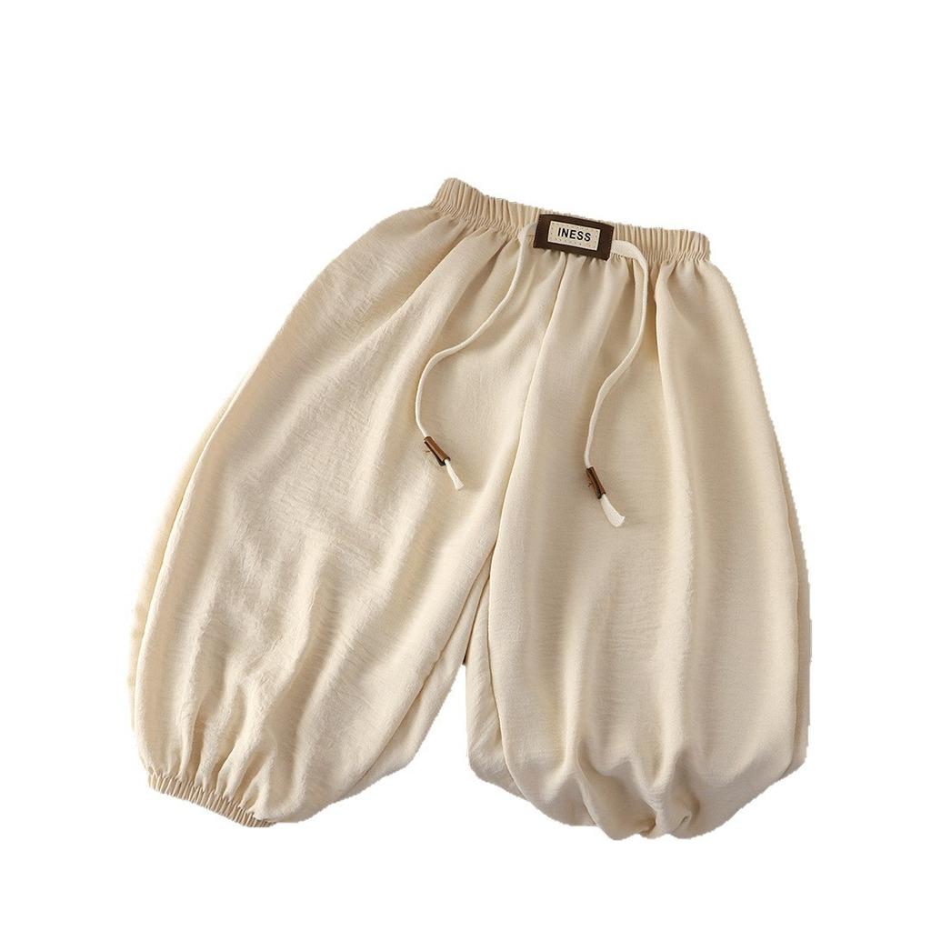 Children's Pants Summer New Korean Loose Fit for Boys and Girls Solid Color Casual Sports Pant Baby Kids Jogger Pants