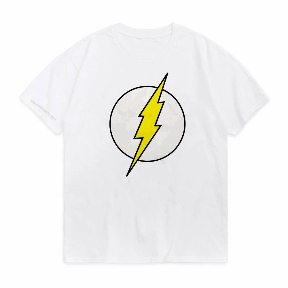 The BIG BANG Theory T Shirt The Lightning Print TShirt For Men Clothing Casual Street Short Sleeved Funny o neck Breathable Tee