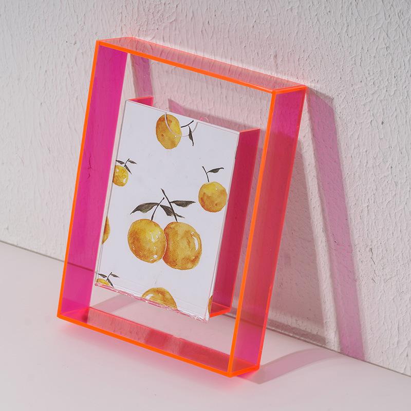 Wall Iridescent Free Standing Photo Display for Office & Home,Frame Acrylic Picture Frame for Family,Friends,Art,Kid,Baby,Pet