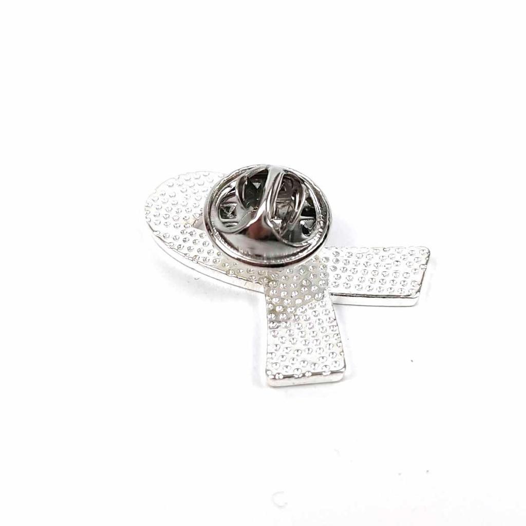 [F NODE] Simple Ribbon Pin Badge for Breast Cancer Awareness, Charity Awareness Ribbon, Environmental Protection, Transplant Medicine, Domestic