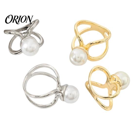 Silver Scarf Clasp 2 Pcs Ring Clip, Faux Pearl Belt Buckles, Metal Clothes Clip Slides Button, Shirt Ties Clips for Women, Dress Clothing Accessories