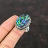Abalone Shell Ring Handmade Boho Style Jewelry 925 Sterling Silver Ring Natural Gemstone Ring Vintage Jewelry Adjustable Ring Gift For Women