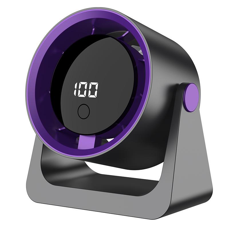

Rechargeable Wall-Mountable Portable Fan with 100-Speed Digital Display 15.5x13.5x9 cm сірий колір