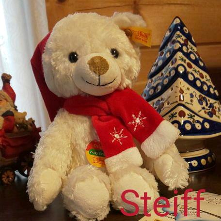 

[USED] Steiff Santa Teddy Bear - Cute