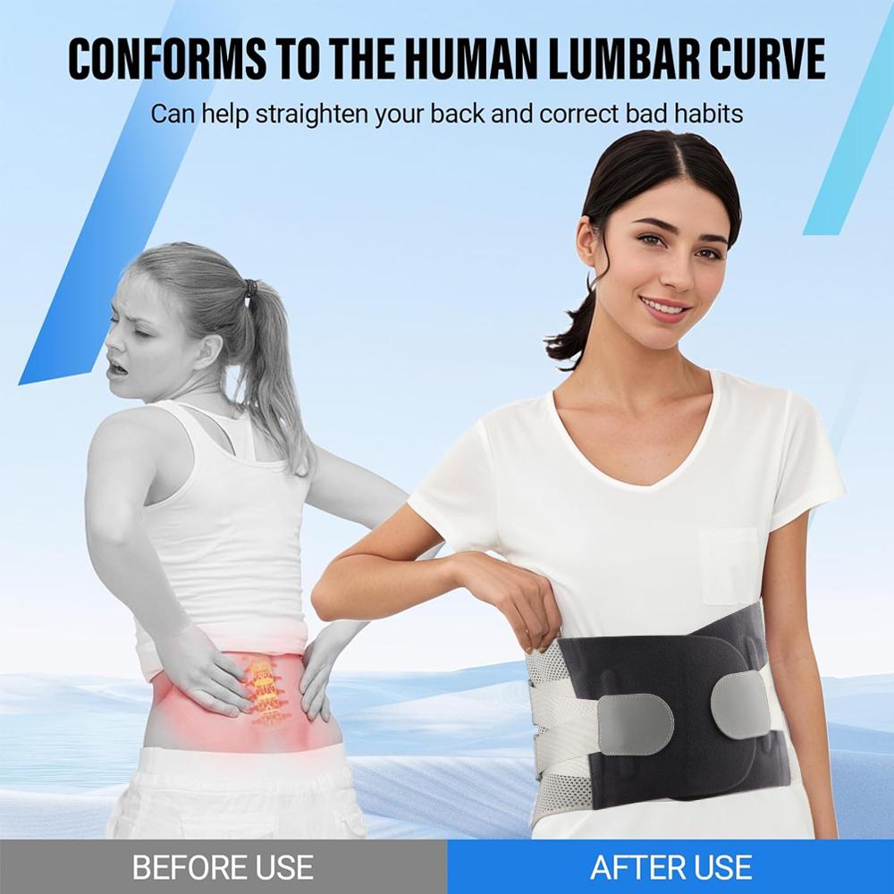 Sports Back Brace for Lower Back Pain Adjustable Lumbar with Widened Lumbar Support Belt for Herniated Disc Sciatica Scoliosis