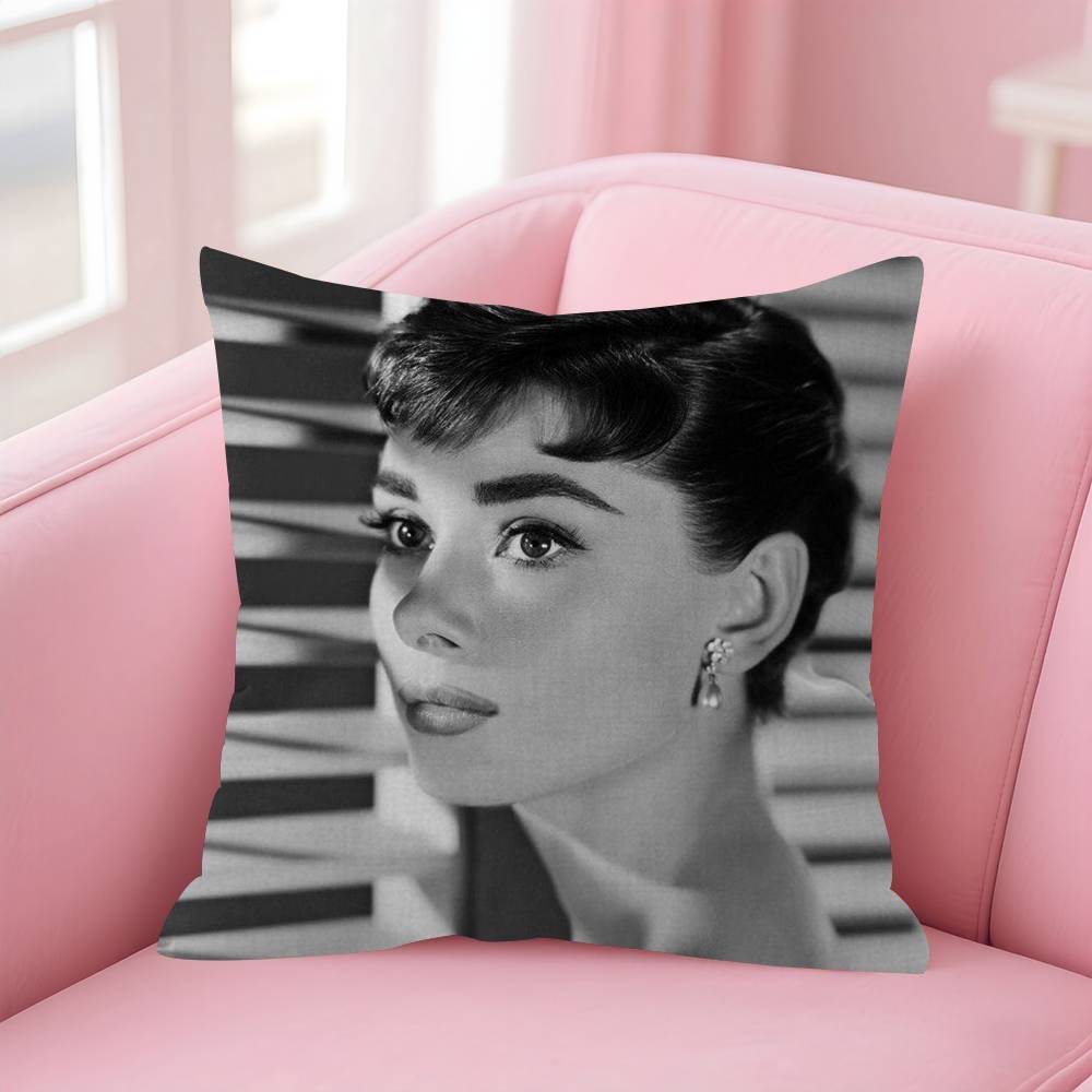 Audrey Hepburn Lipstick Cushion Cover Car Throw Pillow Case For Sofa Car Christmas Gift