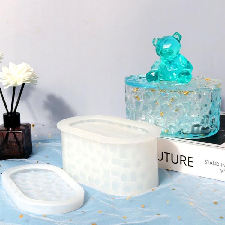 Box Resin Mold Storage Box Resin Molds Silicone Jewelry Box Resin Mold with Lid