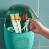 Wall Mounted Chopsticks Cage Multifunction Chopstick Draining Cleaning Holder Kitchen Cutlery Storage Box