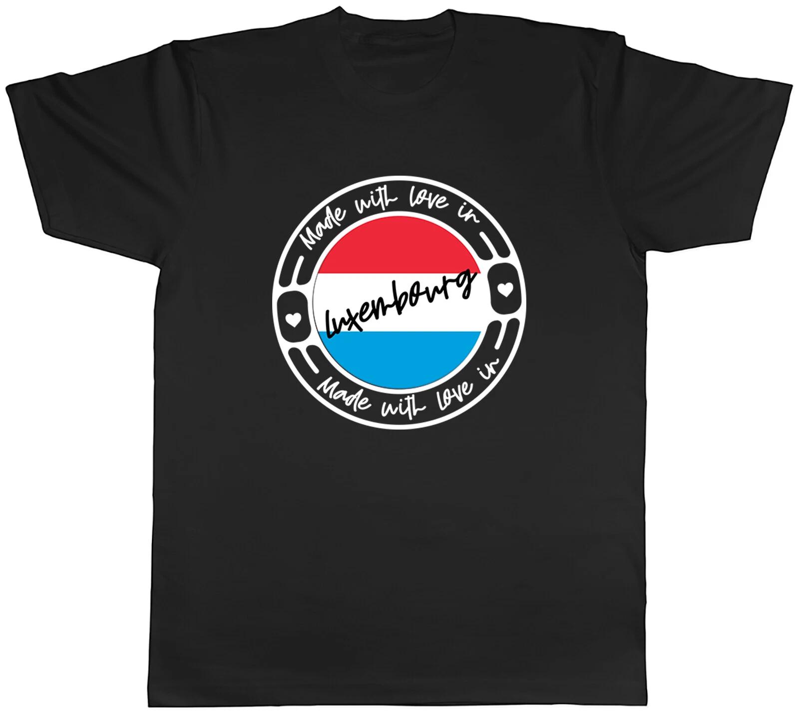 Made With Love In Luxembourg Country Mens Unisex T-Shirt Tee Gift XXL