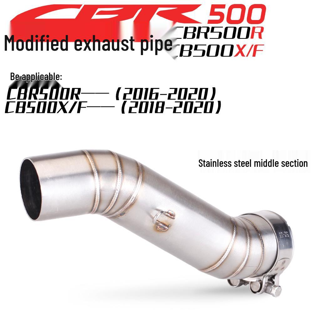 CBR500/CB500F Stainless Steel Mid-Section Exhaust Pipe: Easy Installation, Non-Destructive Mod.