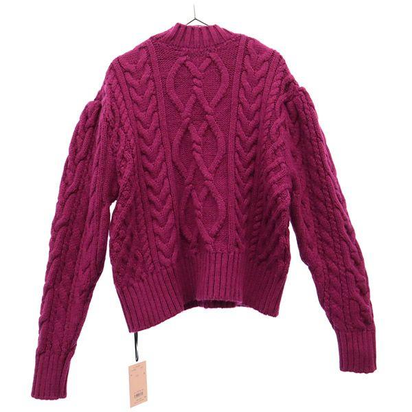unused eimy istoire Long sleeve sweater F purple Knit Beads Women Used