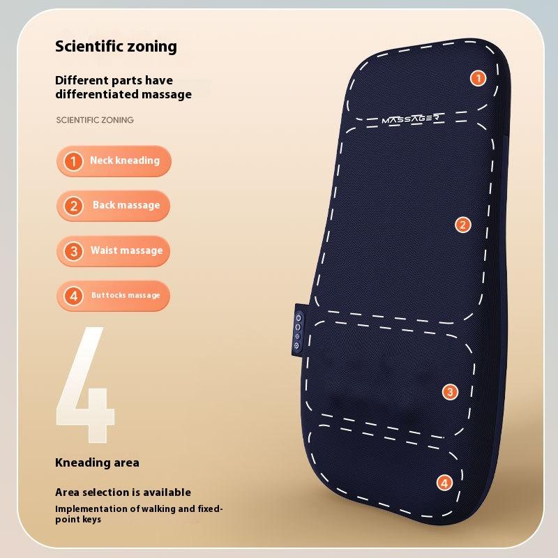 High Quality Rechargeable Hot Compress Massage Cushion Waist Backrest Massager 3 Gear Neck Kneading Back & Full Body Massage Pad