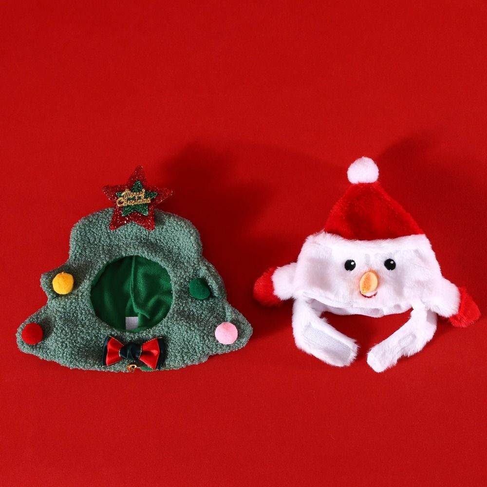 Soft Cat Santa Hat Comfortable Pet Christmas Snowman Hat Dog Christmas Hat  Christmas