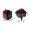 5PCS KCD4 12V 220V Waterproof And Oil Proof Latching Switch Four Feet ON OFF Red Green With Lights 4PIN Rocker Power Switch LED