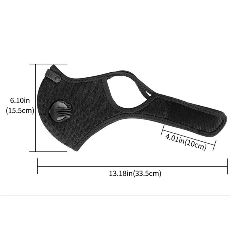 Buy Filter Mask Windproof Dustproof and Haze Activated Carbon Filter Riding Breathable Mask at