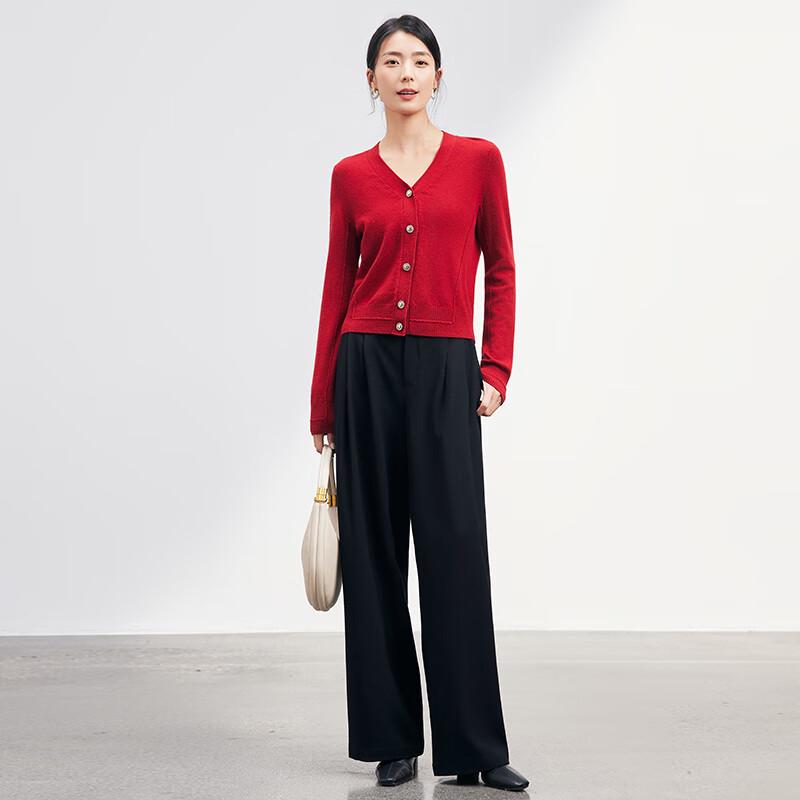 JOY SPEAKER Women's High-Waist Straight Wide-Leg Trousers