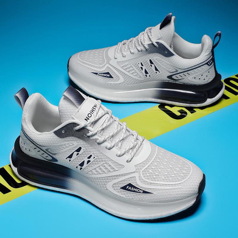 Mens Mesh Breathable Lacing Thick Sole Wearable Grip Clash Color Casual Shoes Daily Hundred Modeling Sneakers