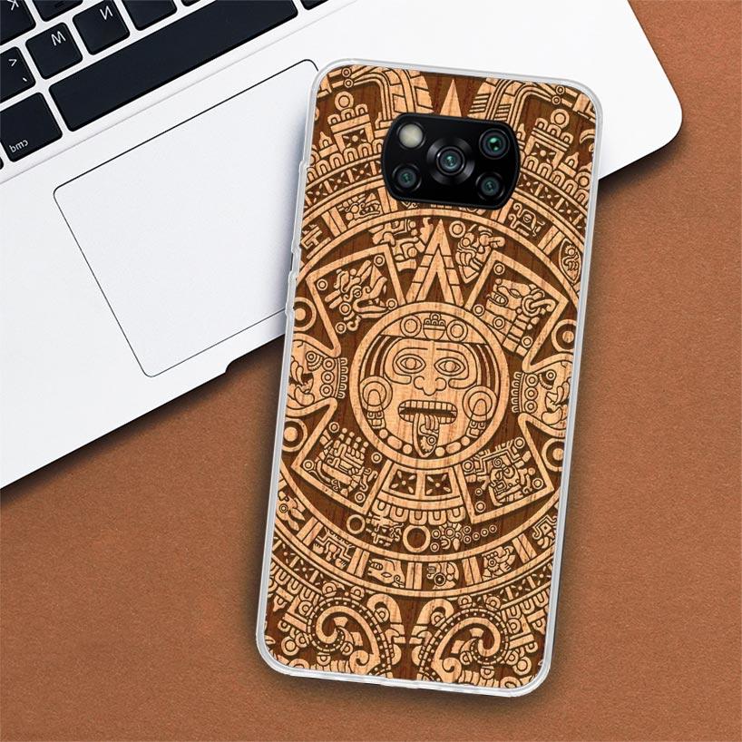 Mayan Stone Totem Pole Phone Case For Xiaomi Poco X3 Nfc X4 Gt X5 Pro M5S M4 M3 M2 F5 F4 F3 F2 F1 Mi Note 10 Fundas Shell