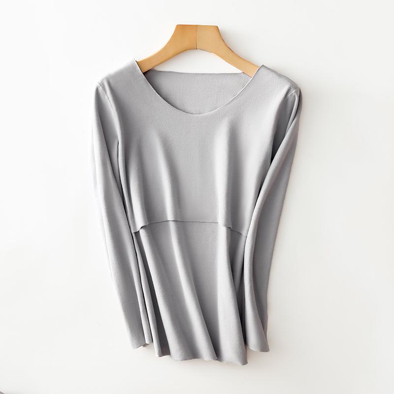 Německý sametové těhotenské a kojící termotriko na podzim/zimu