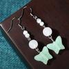 Ethnic Style Handmade Imitation Jade Butterfly Earrings