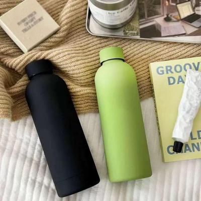 500ML Stainless Steel Vacuum Insulated Water Bottle, Matte Anti-Slip Outer Layer, Outdoor Sports Cup, Travel Gift