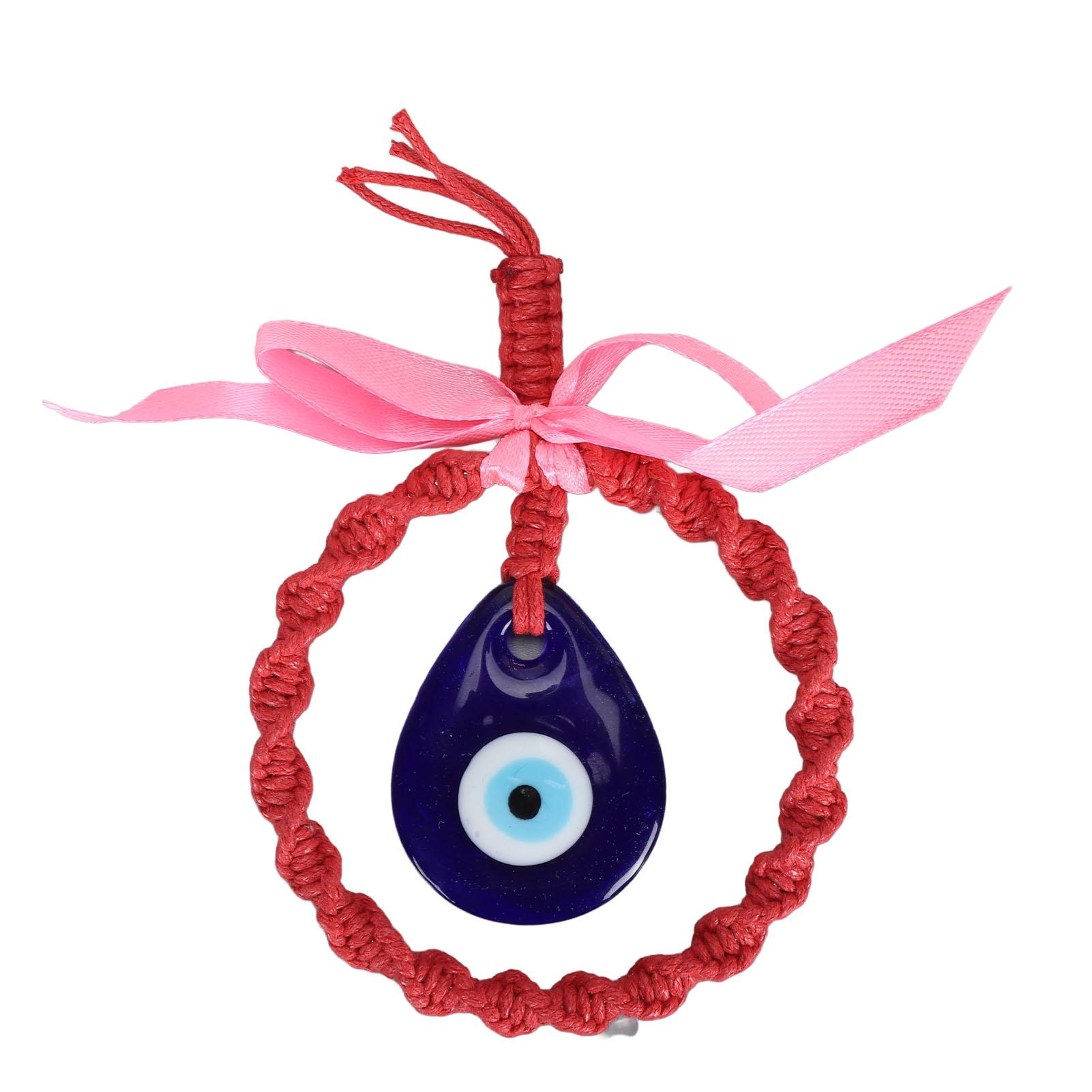 

Подвесное украшение для автомобиля с голубыми глазами, стильный инновационный подвесной кулон ручной работы с голубыми глазами для автомобиля Rearvie Red