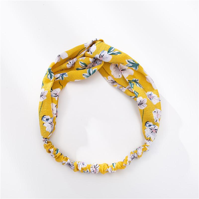 Mote Kvinner Jenter Sommer Bohemsk Hårbånd Print Pannebånd Vintage Kryss Turban Bandasje Bandanaer Hårbånd Hårtilbehør