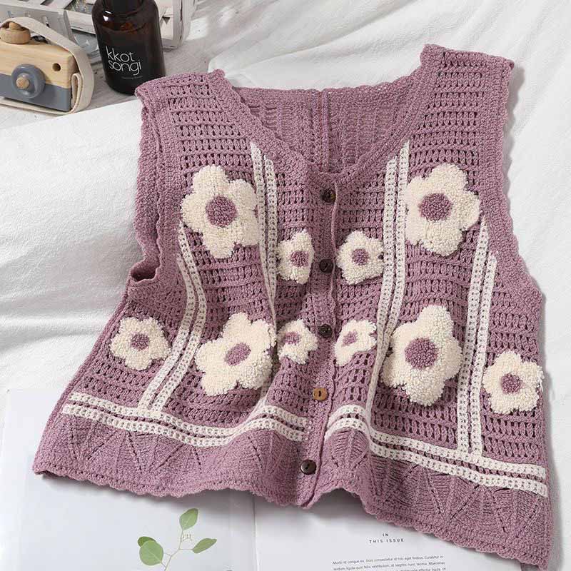 Colete Tricotado Feminino Oversize Camiseta Regata Sem Mangas Tops Soltos Colete Suéter Espessado Casual Gola Redonda Colete